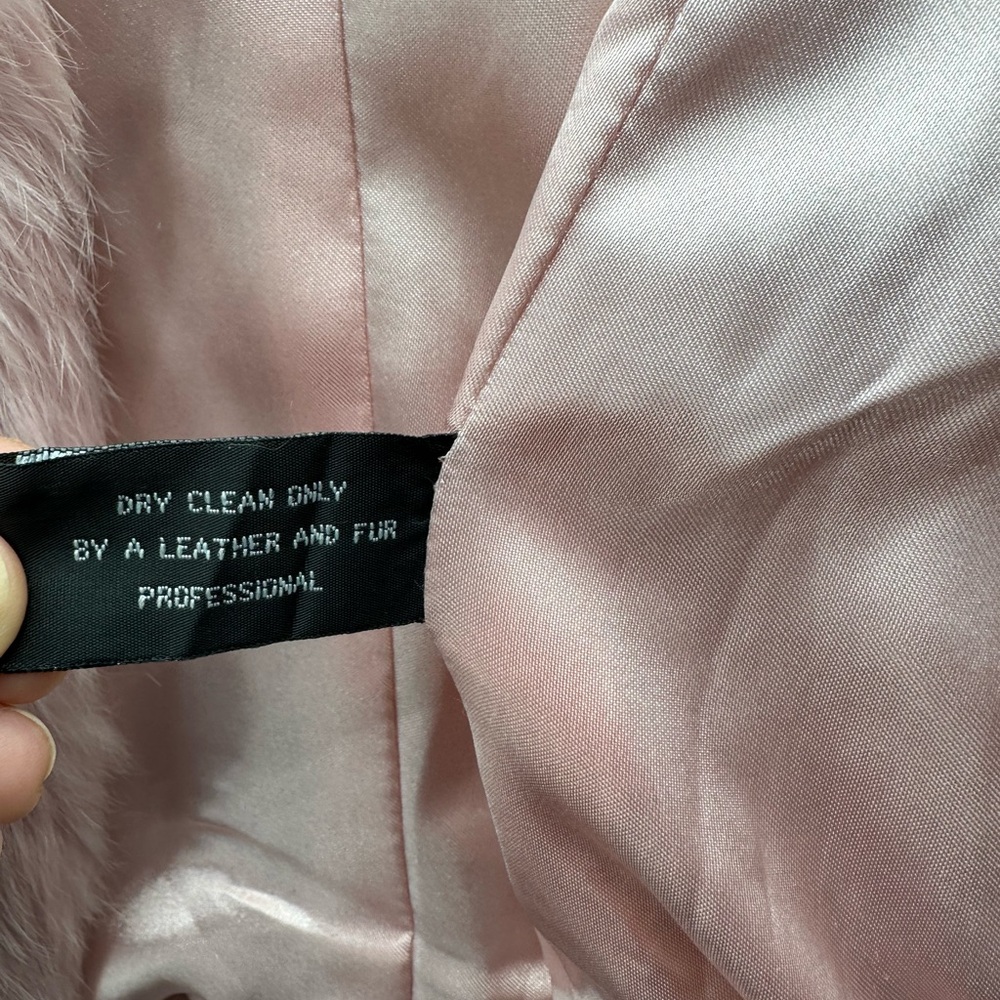XOXO Vintage Coat Blush Rabbit Fur Coat SZ M - Picture 10 of 17